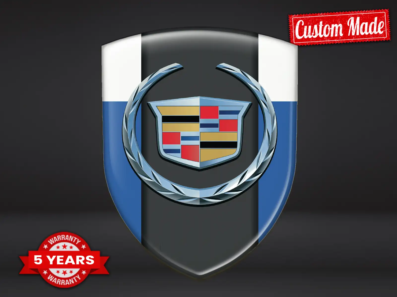Cadillac Badges Résine Finition Qualité Voitures Bombées Chic ST